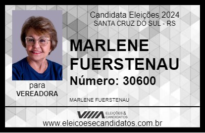 Candidato MARLENE FUERSTENAU 2024 - SANTA CRUZ DO SUL - Eleições