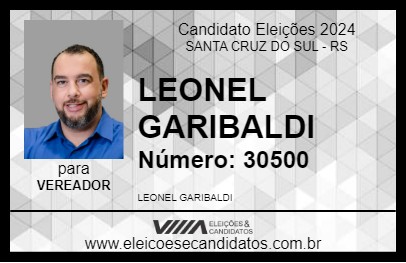 Candidato LEONEL GARIBALDI 2024 - SANTA CRUZ DO SUL - Eleições