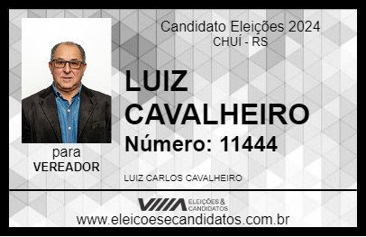 Candidato LUIZ CAVALHEIRO 2024 - CHUÍ - Eleições