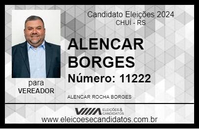 Candidato ALENCAR BORGES 2024 - CHUÍ - Eleições