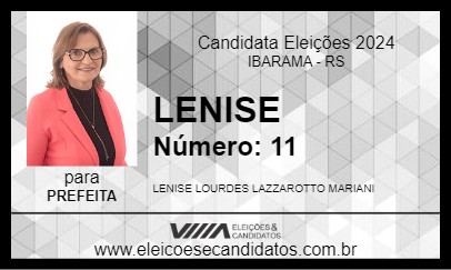 Candidato LENISE 2024 - IBARAMA - Eleições