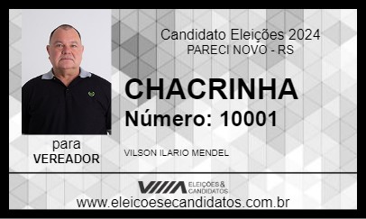 Candidato CHACRINHA 2024 - PARECI NOVO - Eleições