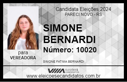 Candidato SIMONE BERNARDI 2024 - PARECI NOVO - Eleições