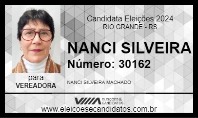 Candidato NANCI SILVEIRA 2024 - RIO GRANDE - Eleições