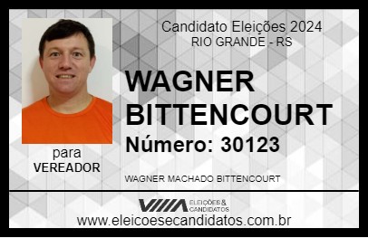 Candidato WAGNER BITTENCOURT 2024 - RIO GRANDE - Eleições