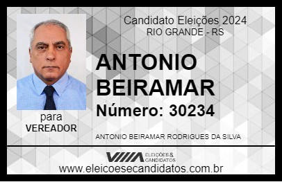 Candidato ANTONIO BEIRAMAR 2024 - RIO GRANDE - Eleições