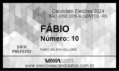 Candidato FÁBIO 2024 - SÃO JOSÉ DOS AUSENTES - Eleições