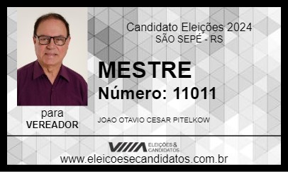 Candidato MESTRE 2024 - SÃO SEPÉ - Eleições