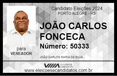 Candidato JOÃO CARLOS FONCECA 2024 - PORTO ALEGRE - Eleições