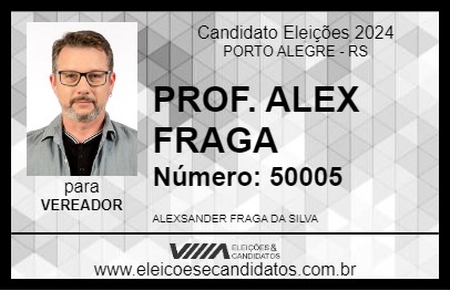 Candidato PROF. ALEX FRAGA 2024 - PORTO ALEGRE - Eleições