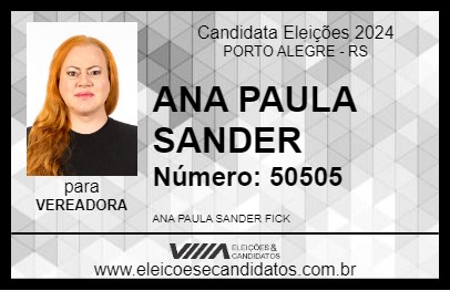 Candidato ANA PAULA SANDER 2024 - PORTO ALEGRE - Eleições