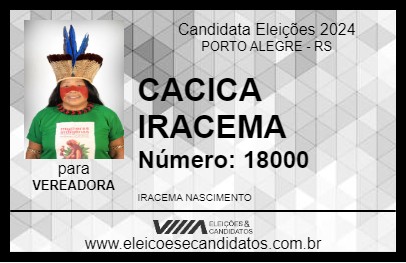 Candidato CACICA IRACEMA 2024 - PORTO ALEGRE - Eleições