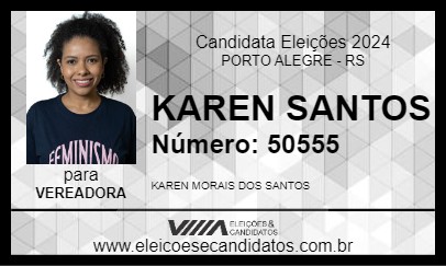 Candidato KAREN SANTOS 2024 - PORTO ALEGRE - Eleições