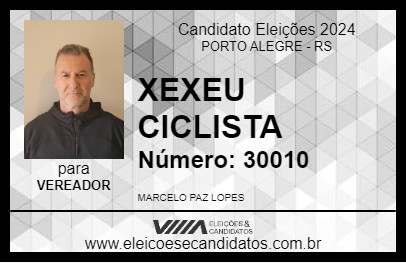 Candidato XEXEU CICLISTA 2024 - PORTO ALEGRE - Eleições