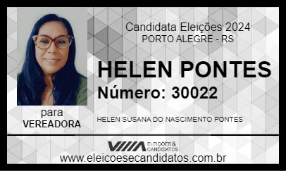 Candidato HELEN PONTES 2024 - PORTO ALEGRE - Eleições