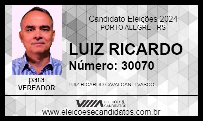 Candidato LUIZ RICARDO 2024 - PORTO ALEGRE - Eleições