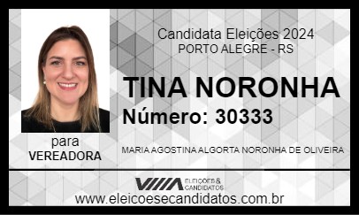 Candidato TINA NORONHA 2024 - PORTO ALEGRE - Eleições