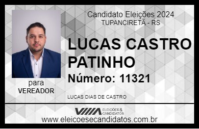 Candidato LUCAS CASTRO PATINHO 2024 - TUPANCIRETÃ - Eleições