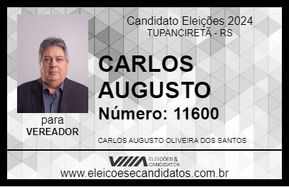 Candidato CARLOS AUGUSTO 2024 - TUPANCIRETÃ - Eleições