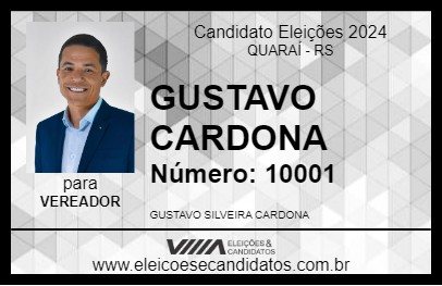 Candidato GUSTAVO CARDONA 2024 - QUARAÍ - Eleições