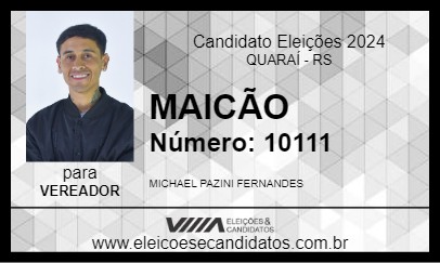 Candidato MAICÃO 2024 - QUARAÍ - Eleições