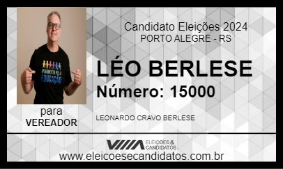 Candidato LEO BERLESE 2024 - PORTO ALEGRE - Eleições