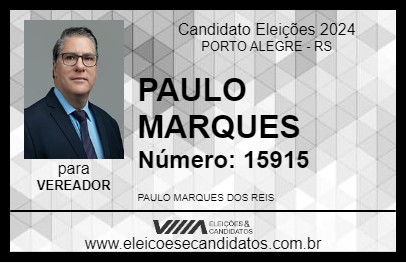 Candidato PAULO MARQUES 2024 - PORTO ALEGRE - Eleições