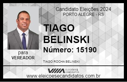 Candidato TIAGO BELINSKI 2024 - PORTO ALEGRE - Eleições