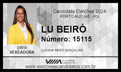 Candidato LU BEIRÓ 2024 - PORTO ALEGRE - Eleições