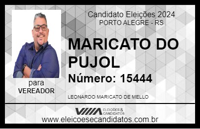 Candidato MARICATO DO PUJOL 2024 - PORTO ALEGRE - Eleições