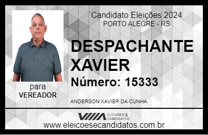 Candidato DESPACHANTE XAVIER 2024 - PORTO ALEGRE - Eleições