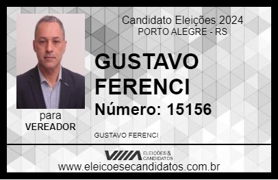 Candidato GUSTAVO FERENCI 2024 - PORTO ALEGRE - Eleições