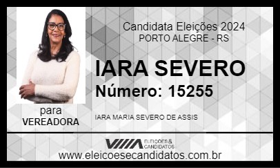 Candidato IARA SEVERO 2024 - PORTO ALEGRE - Eleições