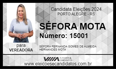 Candidato SÉFORA MOTA 2024 - PORTO ALEGRE - Eleições