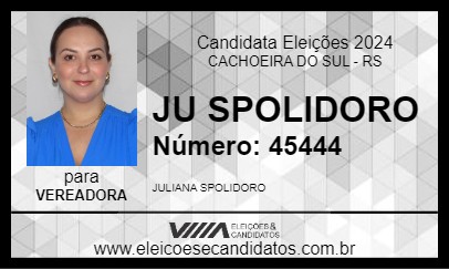 Candidato JU SPOLIDORO 2024 - CACHOEIRA DO SUL - Eleições