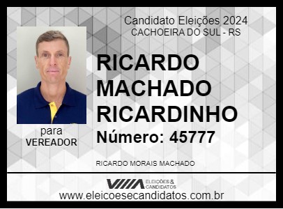 Candidato RICARDO MACHADO RICARDINHO 2024 - CACHOEIRA DO SUL - Eleições