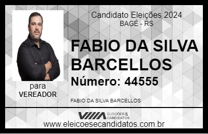 Candidato FABIO DA SILVA BARCELLOS 2024 - BAGÉ - Eleições