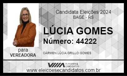 Candidato LÚCIA GOMES 2024 - BAGÉ - Eleições