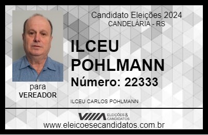 Candidato ILCEU POHLMANN 2024 - CANDELÁRIA - Eleições