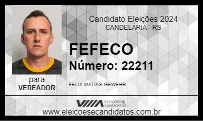 Candidato FEFECO 2024 - CANDELÁRIA - Eleições