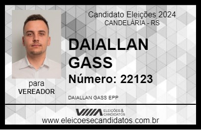 Candidato DAIALLAN GASS 2024 - CANDELÁRIA - Eleições