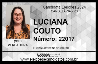 Candidato LUCIANA COUTO 2024 - CANDELÁRIA - Eleições