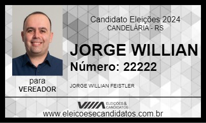 Candidato JORGE WILLIAN 2024 - CANDELÁRIA - Eleições