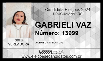 Candidato GABRIELI VAZ 2024 - URUGUAIANA - Eleições