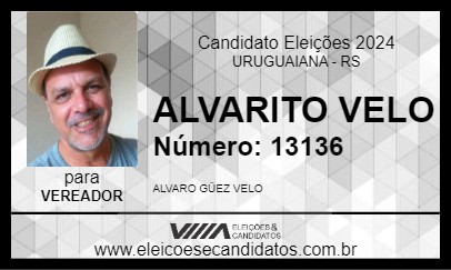 Candidato ALVARITO VELO 2024 - URUGUAIANA - Eleições