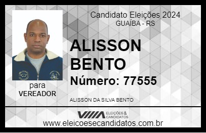 Candidato ALISSON BENTO 2024 - GUAÍBA - Eleições