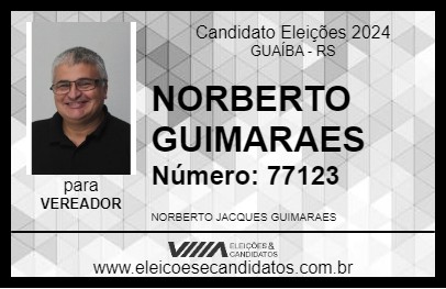 Candidato NORBERTO GUIMARAES 2024 - GUAÍBA - Eleições