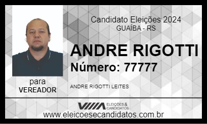 Candidato ANDRE RIGOTTI 2024 - GUAÍBA - Eleições