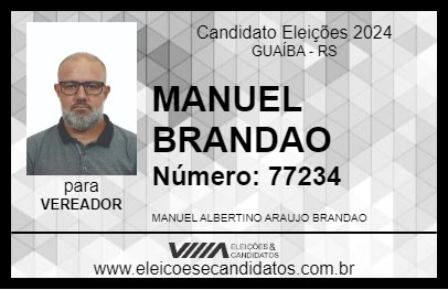 Candidato MANUEL BRANDAO 2024 - GUAÍBA - Eleições