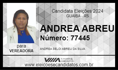 Candidato ANDREA ABREU 2024 - GUAÍBA - Eleições